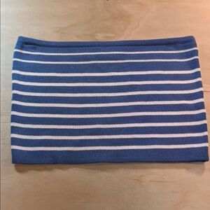Blue and White Striped Knit Tube Top Freshman 1996 Sz M